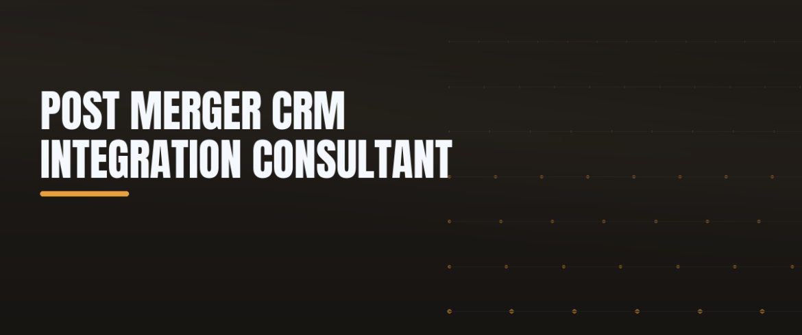 Post Merger CRM Integration Consultant